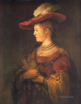 レンブラント・ファン・レイン Painting - サスキアの肖像画 レンブラント